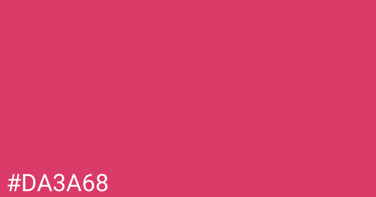 Hex color #da3a68 graphic