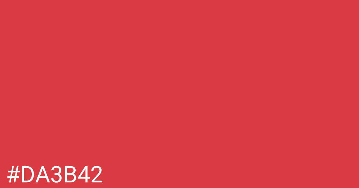 Hex color #da3b42 graphic