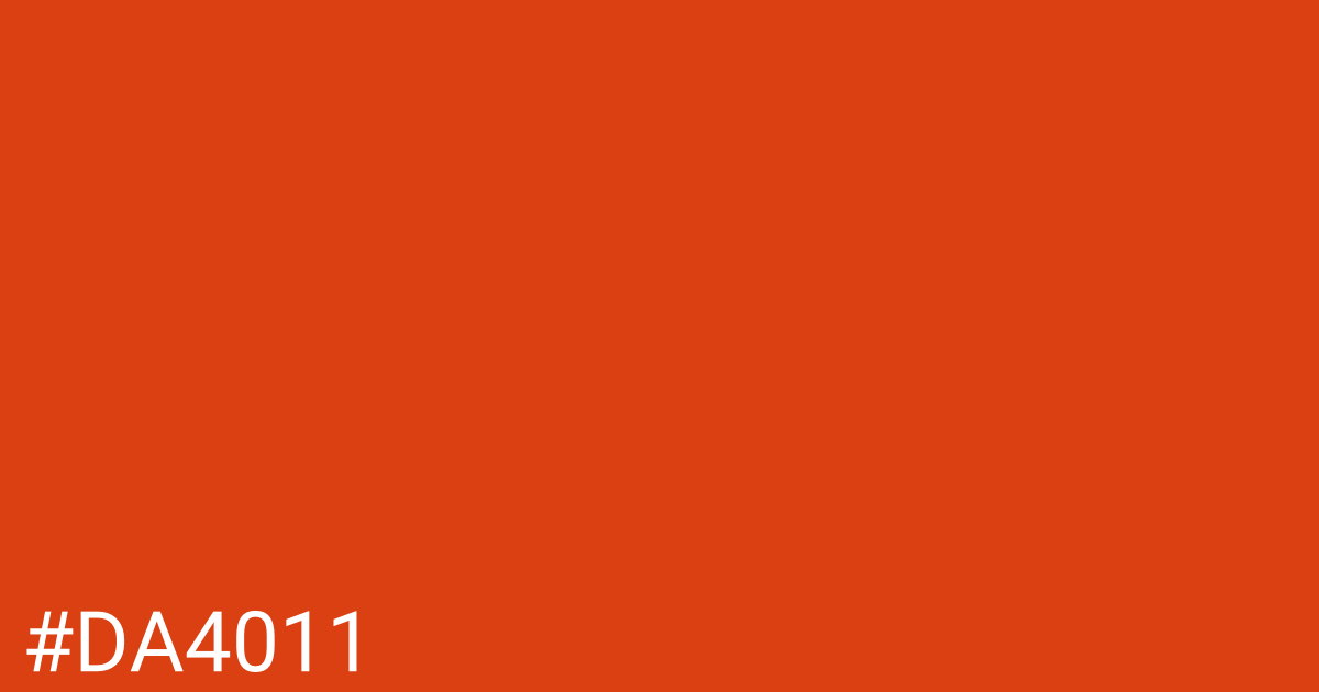 Hex color #da4011 graphic