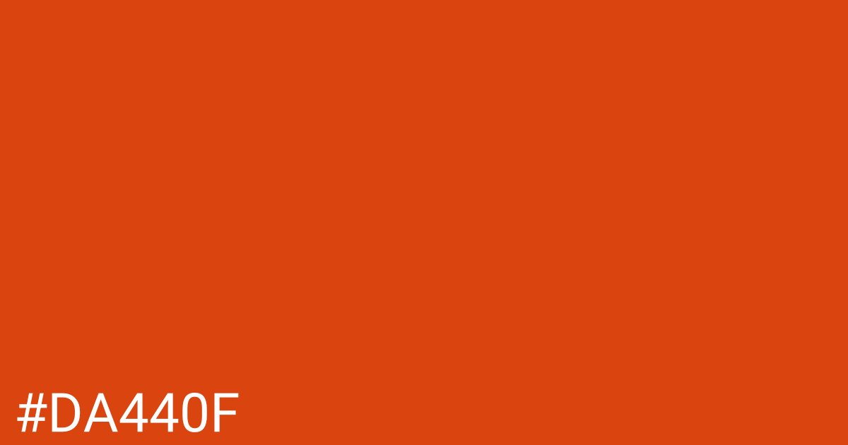 Hex color #da440f graphic