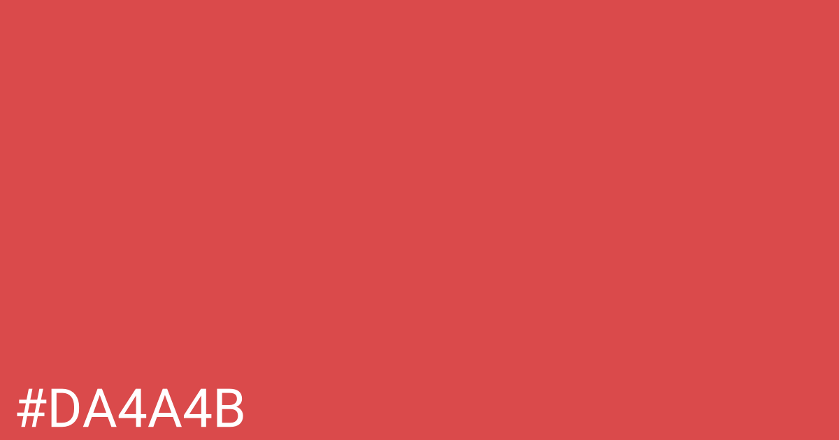 Hex color #da4a4b graphic
