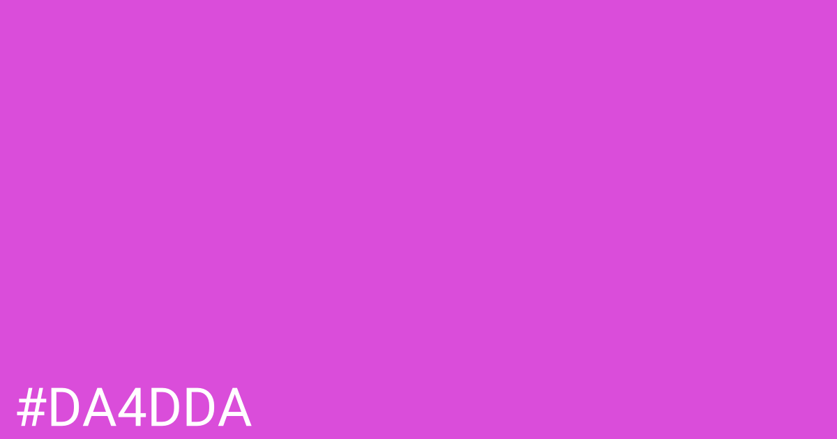 Hex color #da4dda graphic