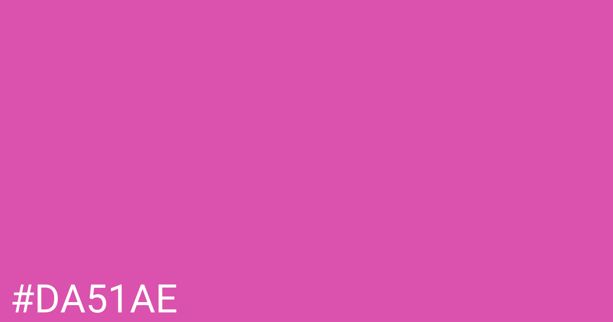 Hex color #da51ae graphic
