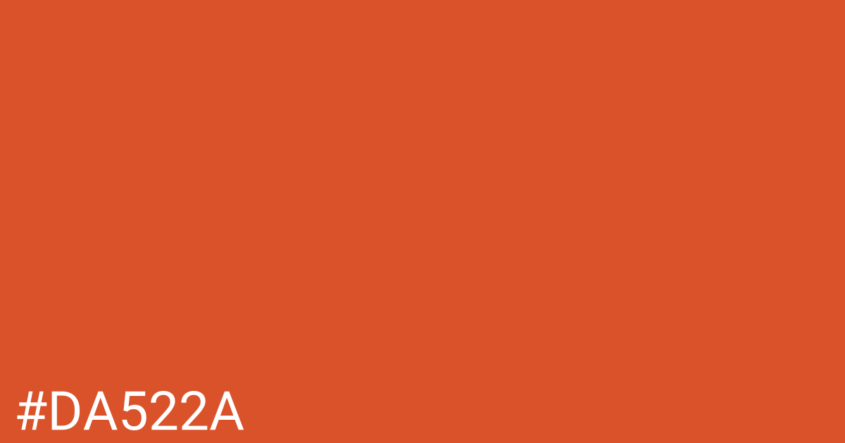 Hex color #da522a graphic
