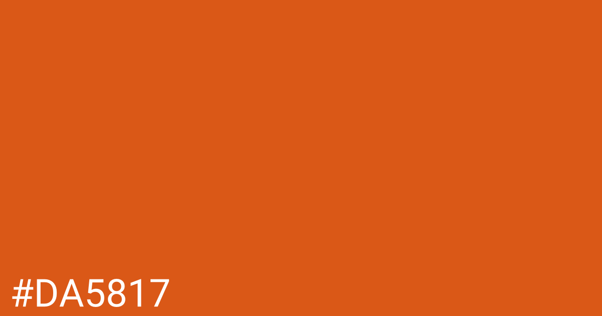 Hex color #da5817 graphic