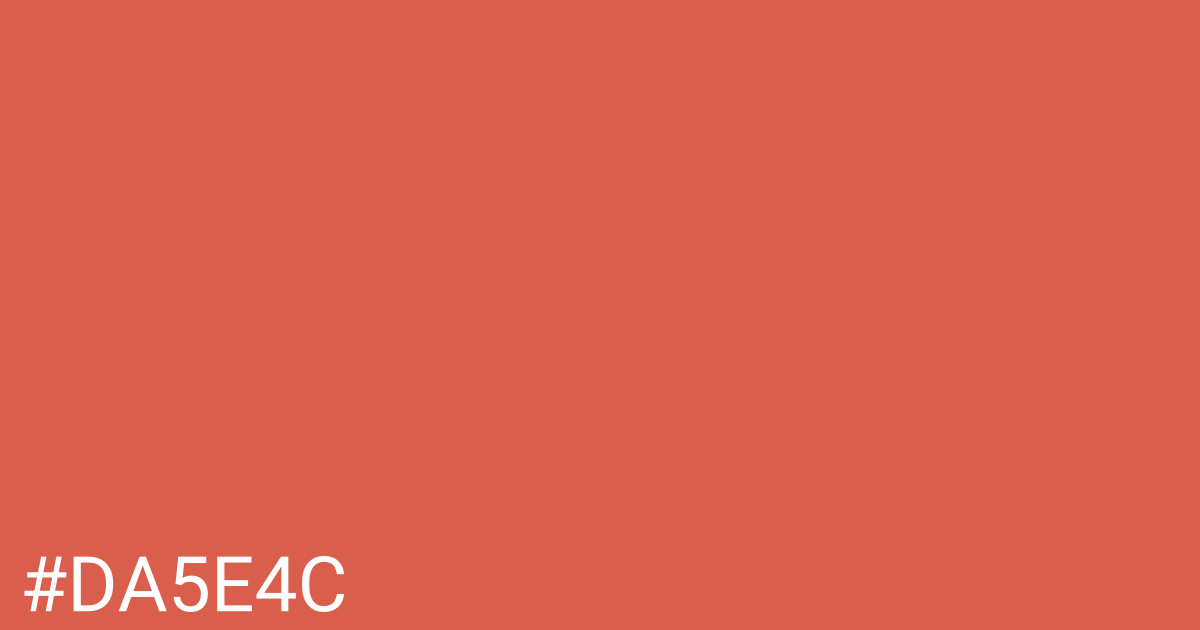 Hex color #da5e4c graphic