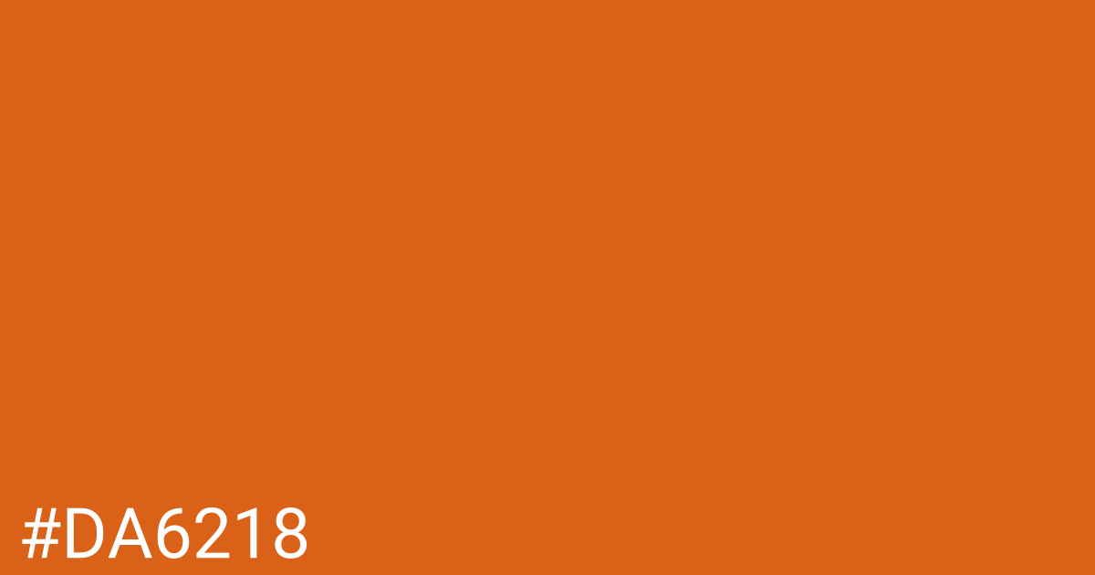 Hex color #da6218 graphic