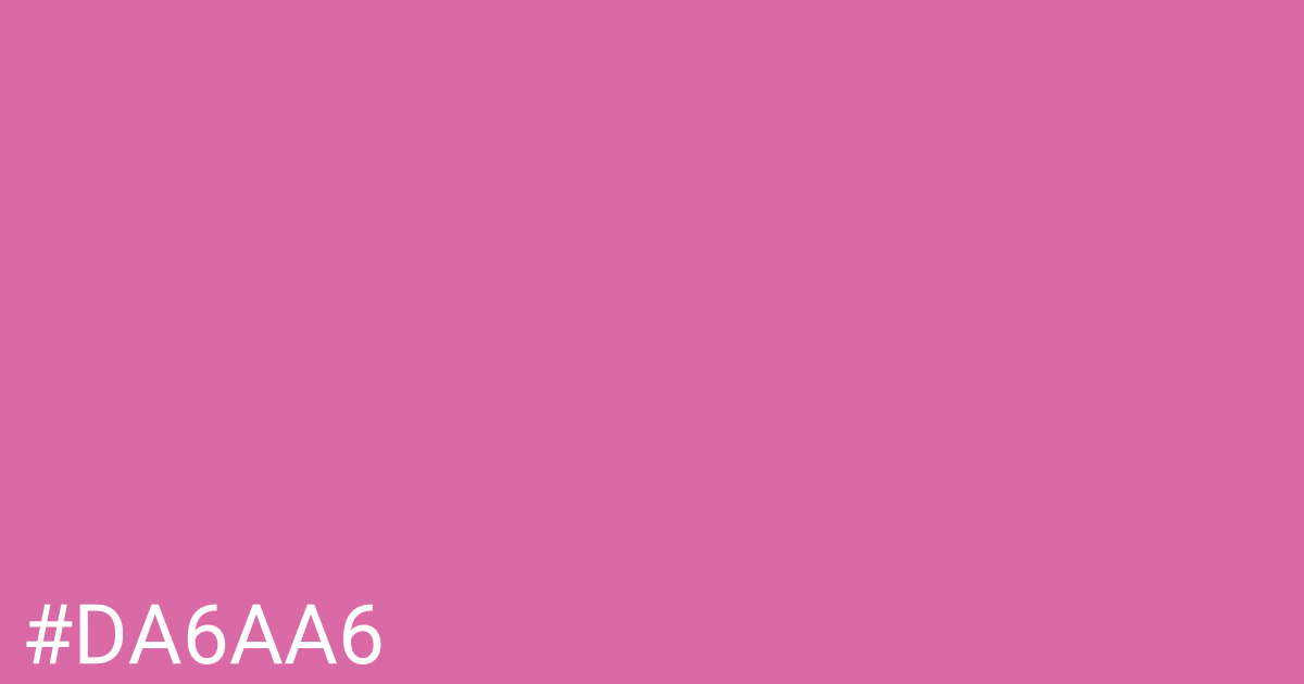 Hex color #da6aa6 graphic