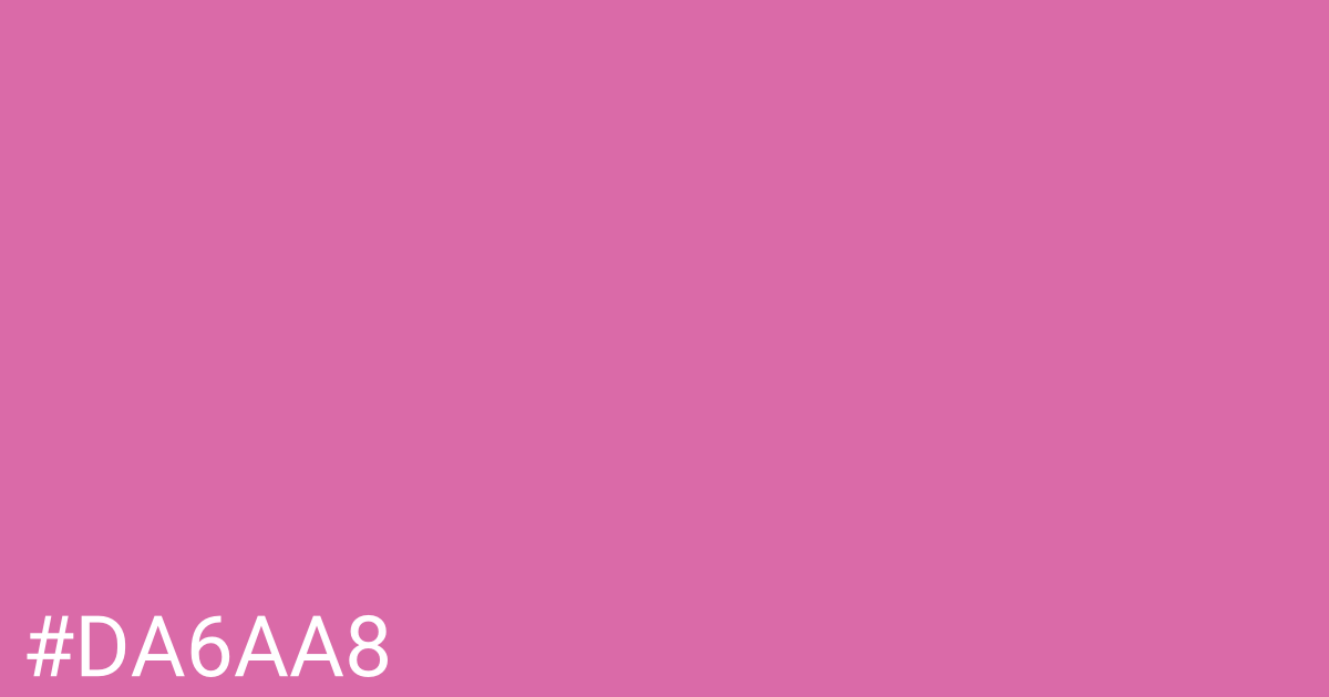 Hex color #da6aa8 graphic