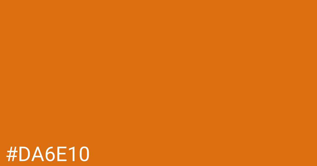 Hex color #da6e10 graphic