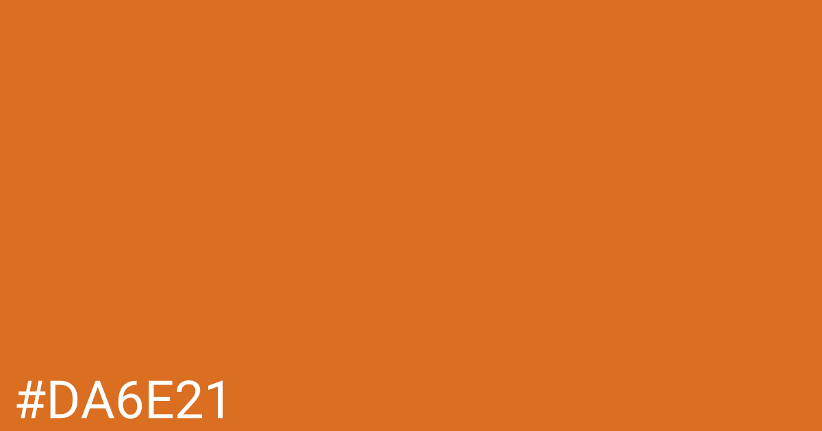 Hex color #da6e21 graphic