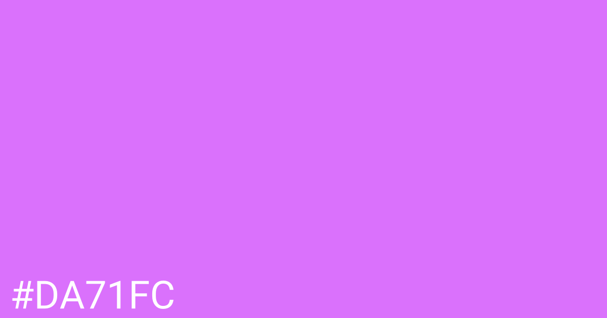 Hex color #da71fc graphic