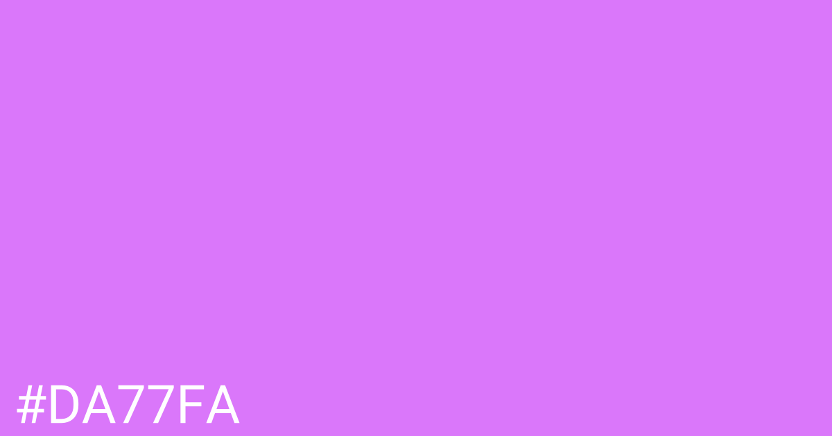 Hex color #da77fa graphic