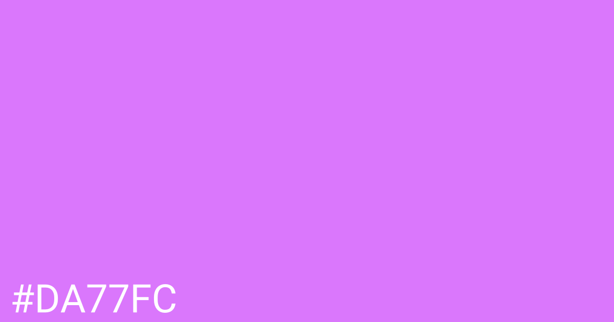 Hex color #da77fc graphic