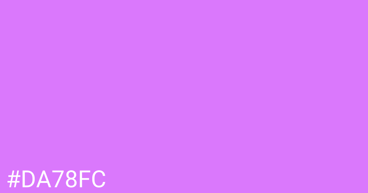 Hex color #da78fc graphic