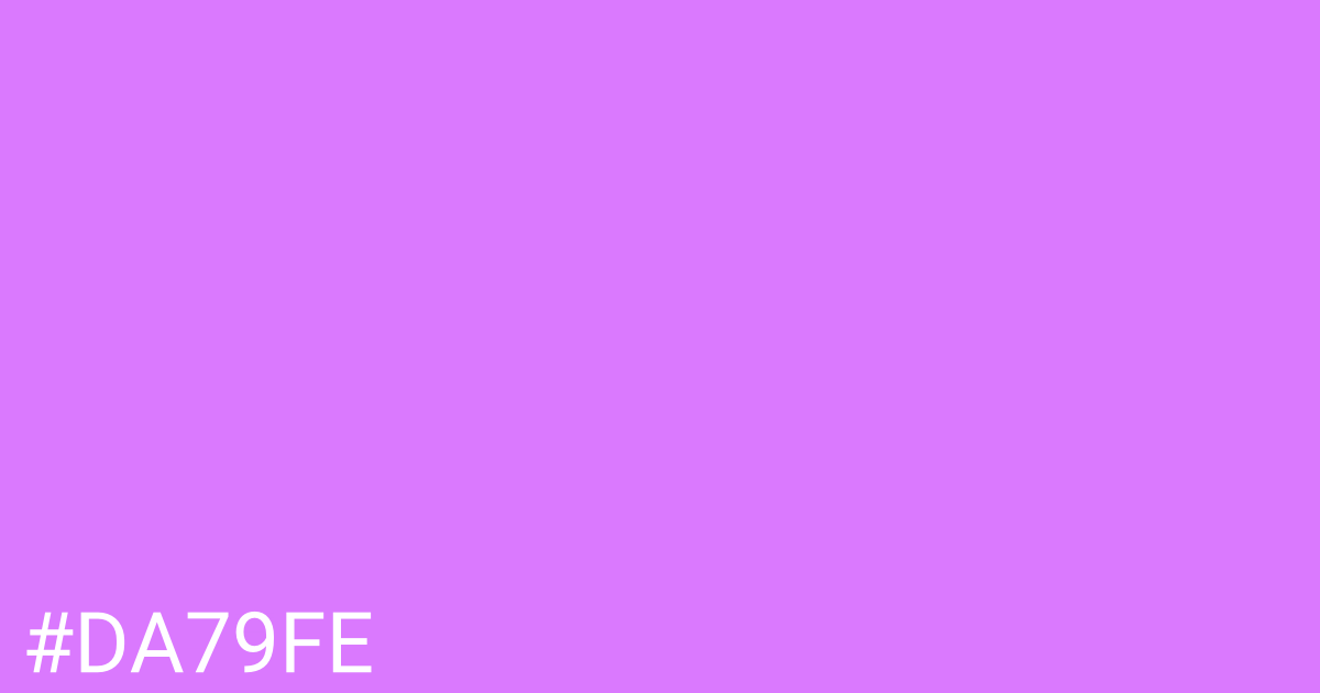 Hex color #da79fe graphic