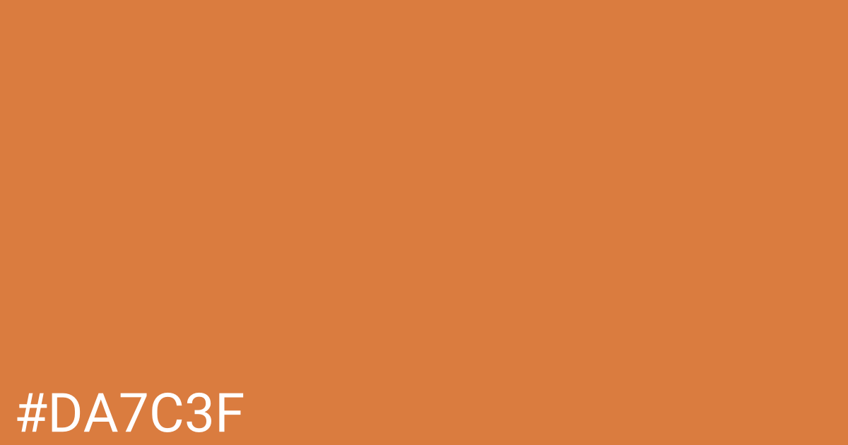 Hex color #da7c3f graphic