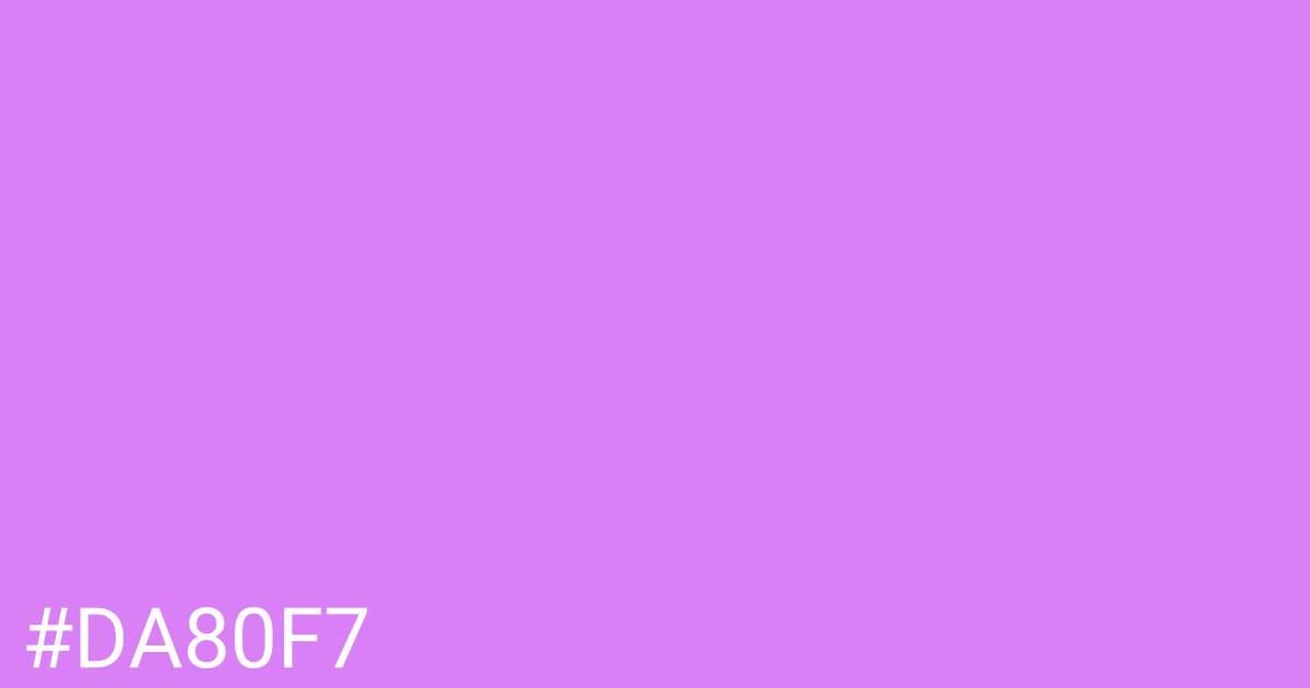 Hex color #da80f7 graphic