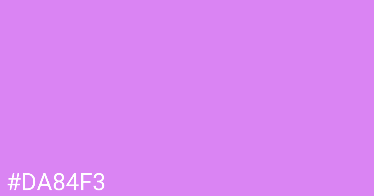 Hex color #da84f3 graphic