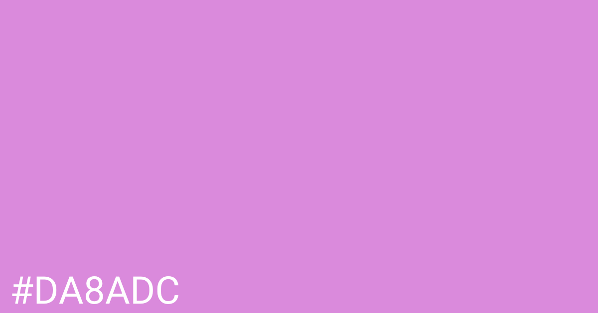 Hex color #da8adc graphic