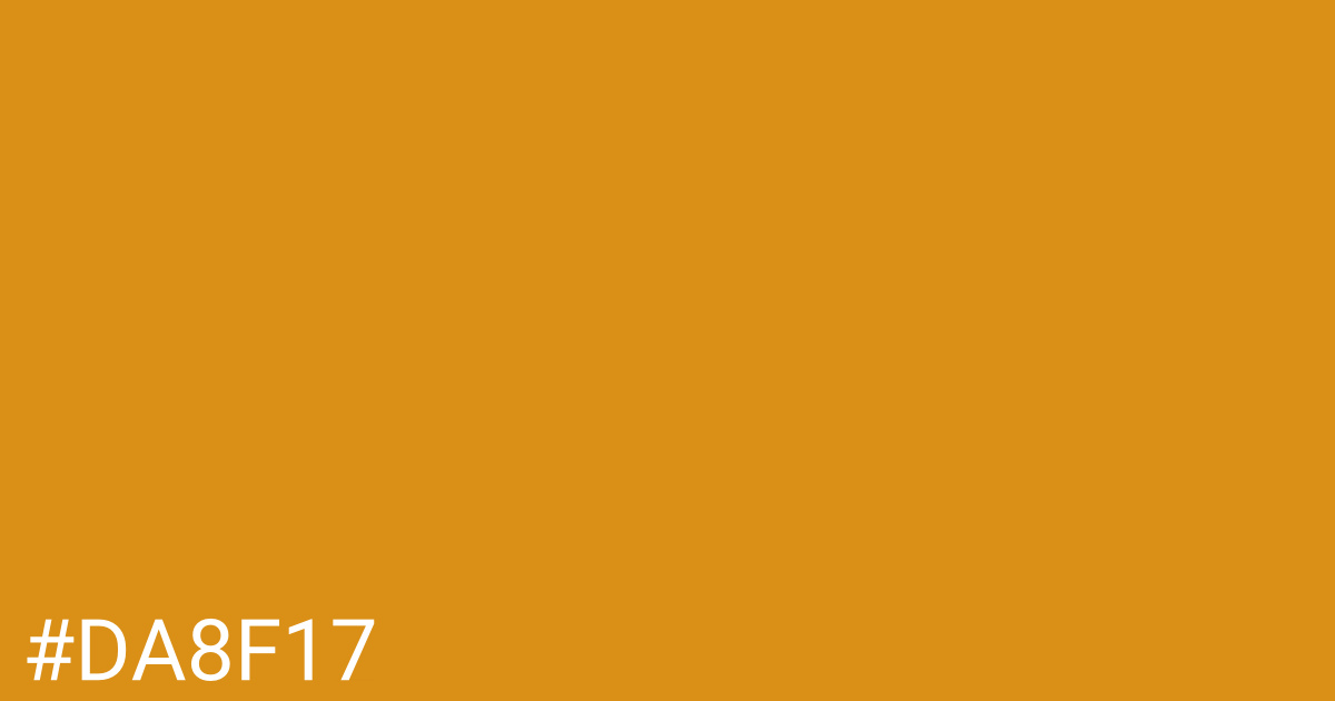 Hex color #da8f17 graphic