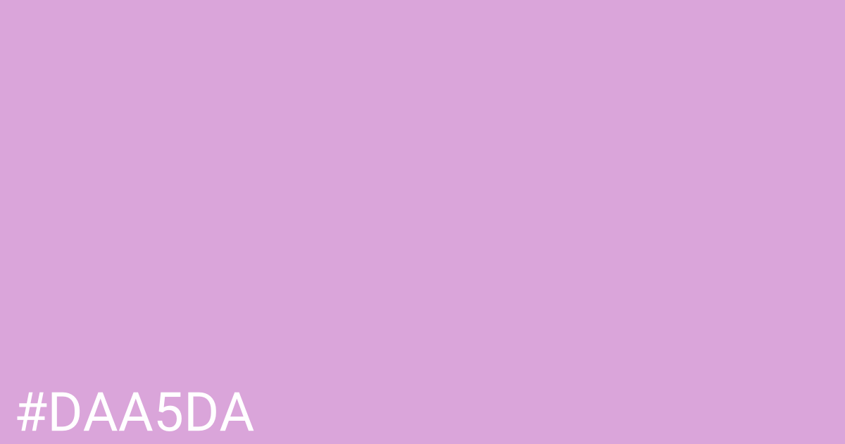 Hex color #daa5da graphic