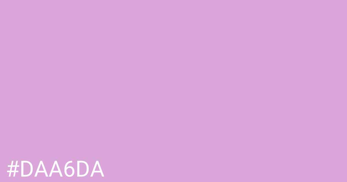 Hex color #daa6da graphic