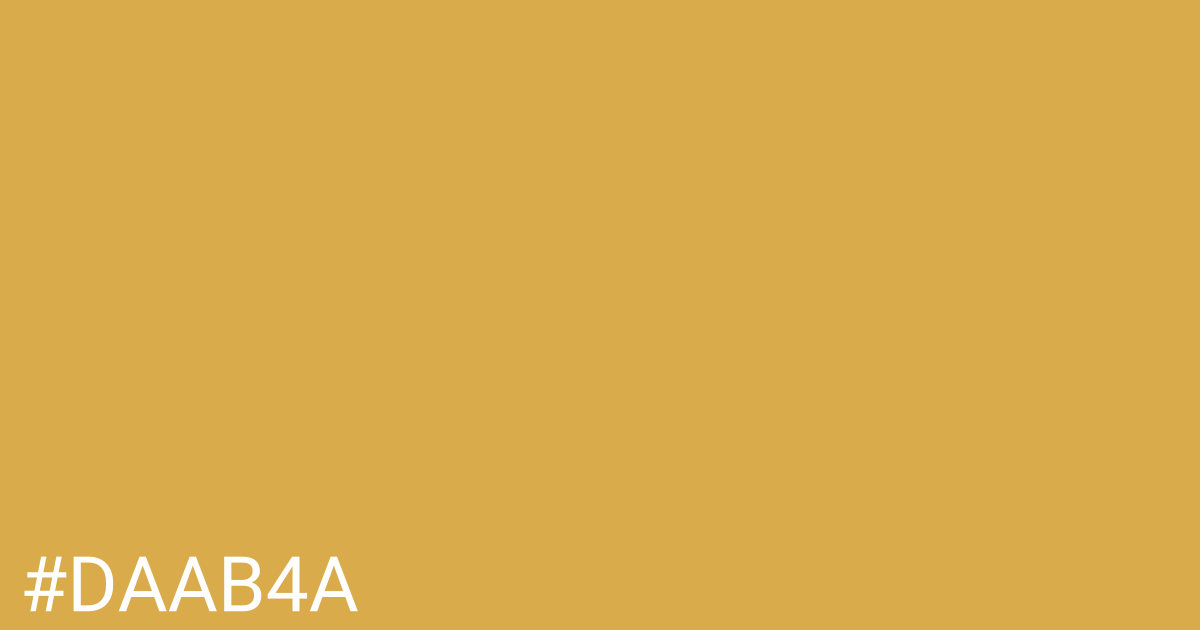 Hex color #daab4a graphic