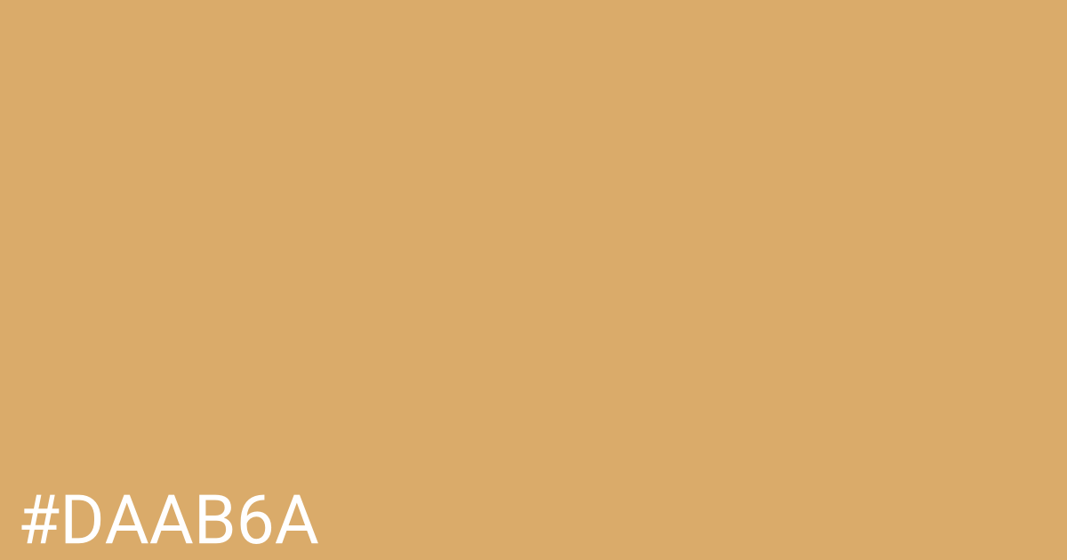 Hex color #daab6a graphic
