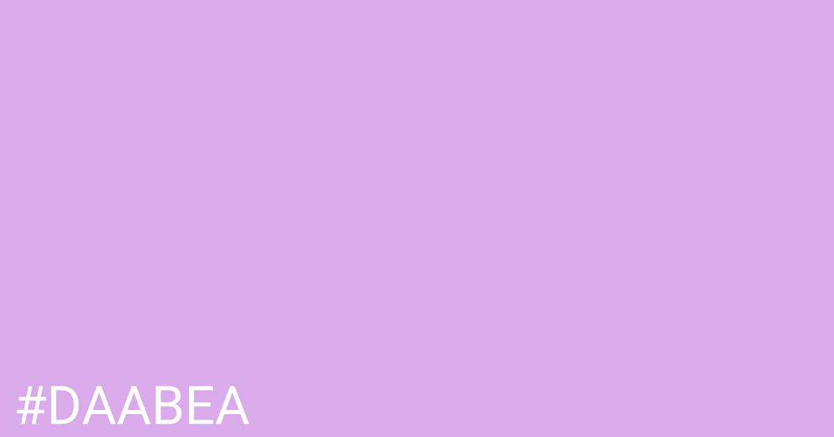 Hex color #daabea graphic