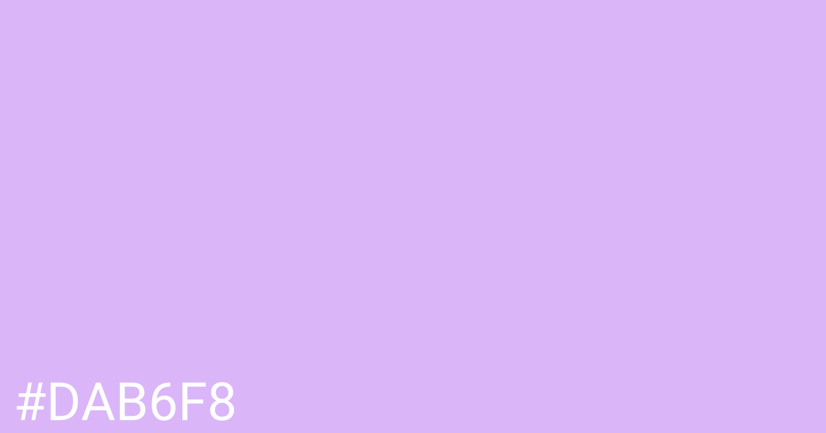 Hex color #dab6f8 graphic