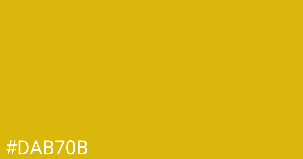 Hex color #dab70b graphic