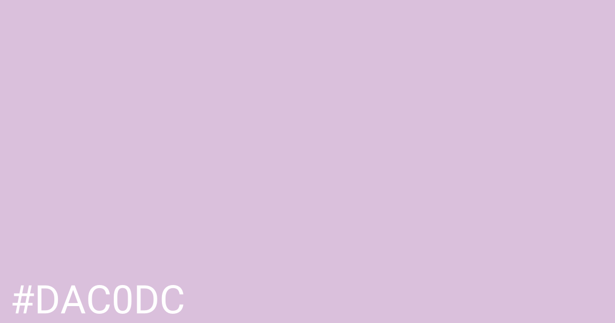 Hex color #dac0dc graphic