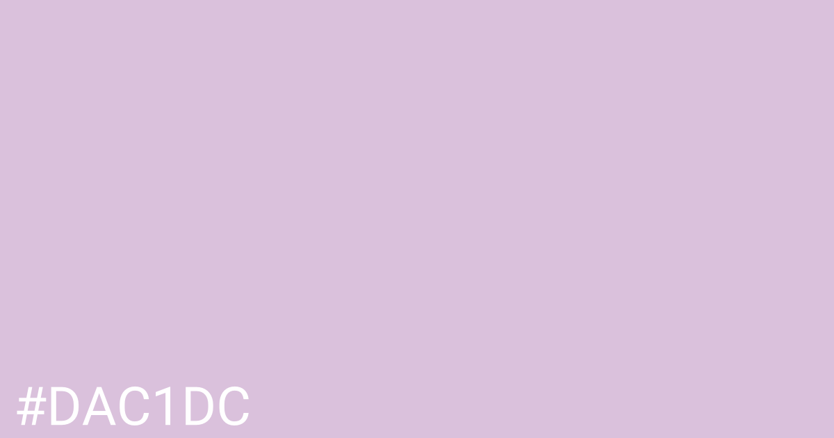 Hex color #dac1dc graphic