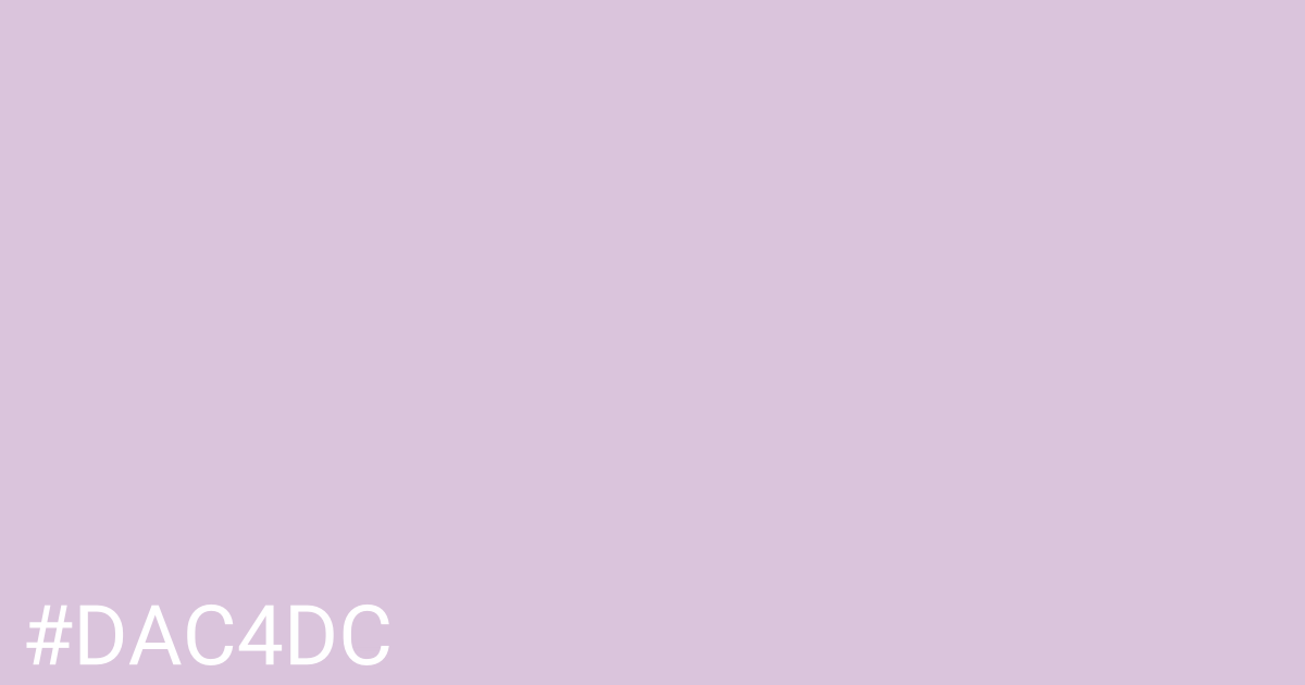 Hex color #dac4dc graphic