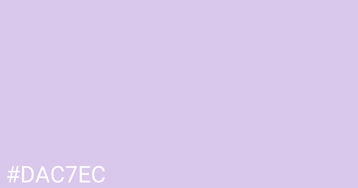 Hex color #dac7ec graphic