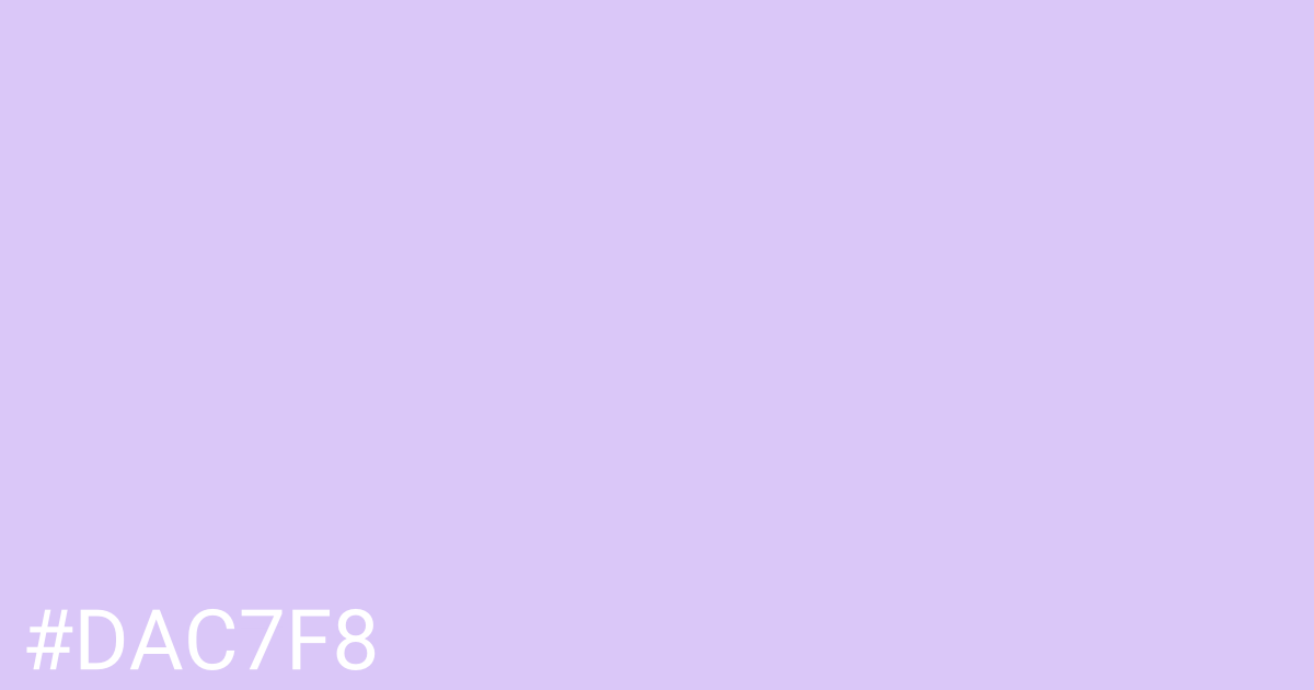 Hex color #dac7f8 graphic