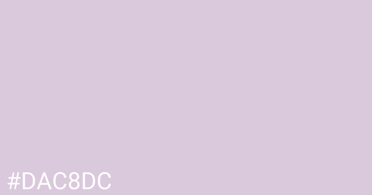 Hex color #dac8dc graphic