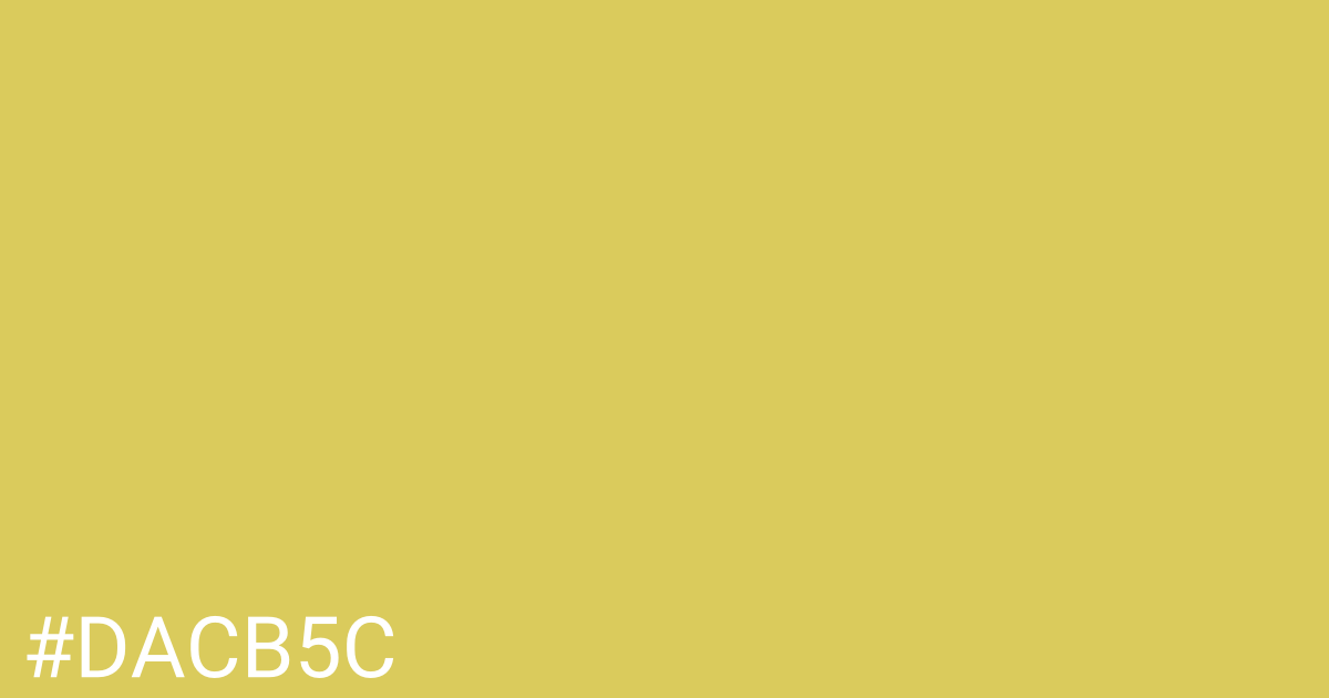 Hex color #dacb5c graphic