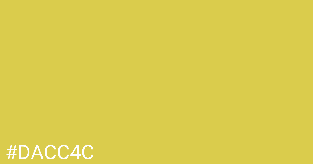 Hex color #dacc4c graphic