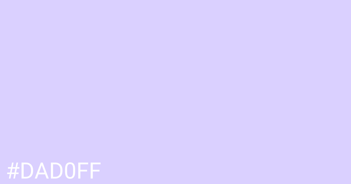 Hex color #dad0ff graphic