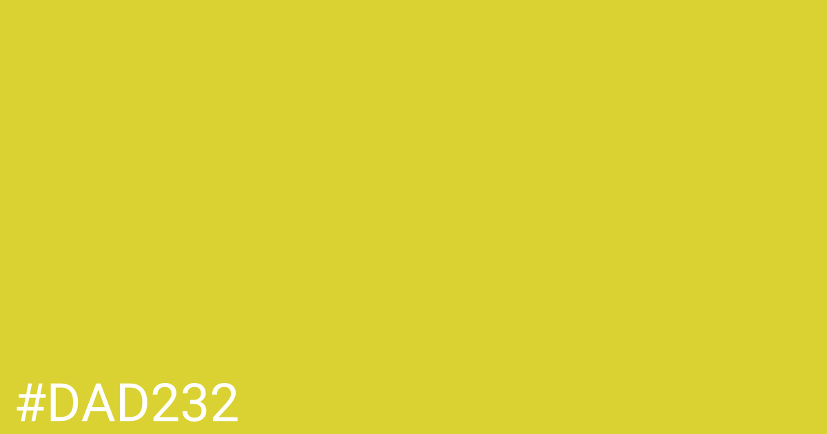 Hex color #dad232 graphic