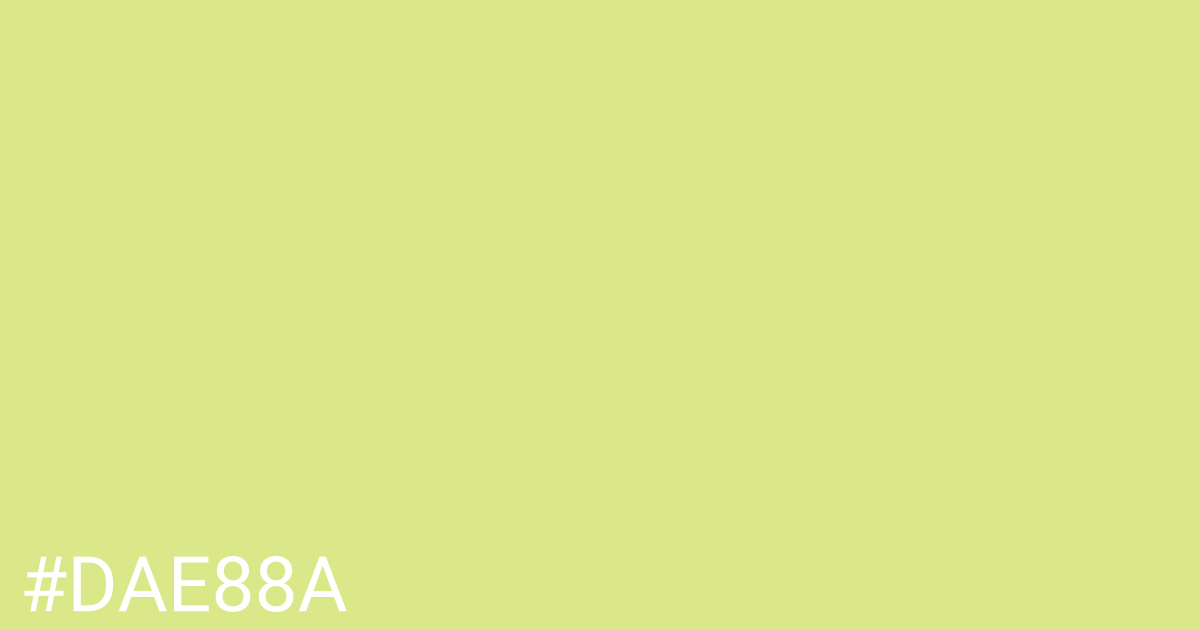 Hex color #dae88a graphic