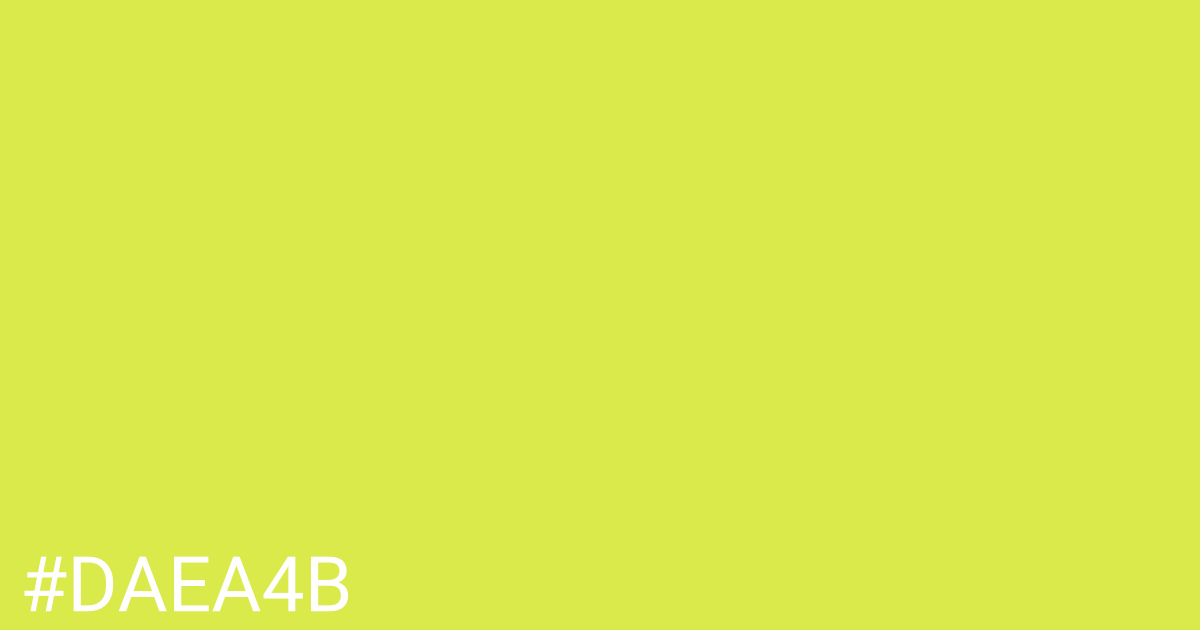 Hex color #daea4b graphic