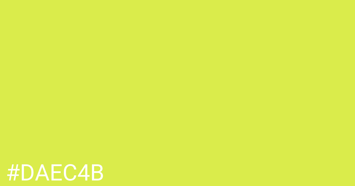 Hex color #daec4b graphic