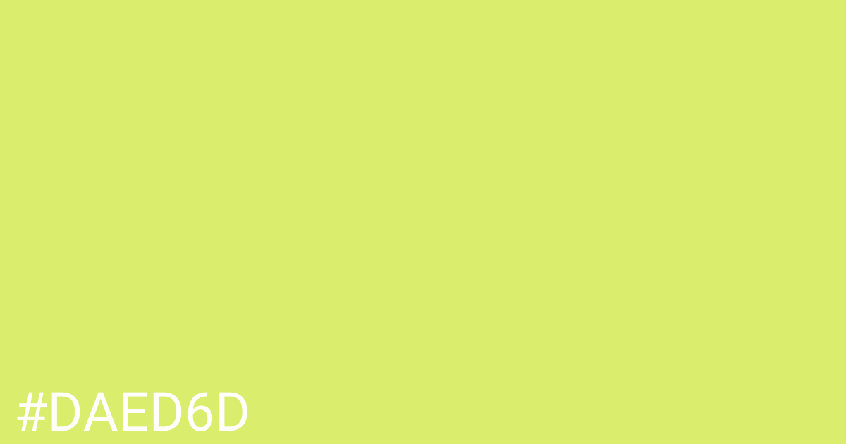 Hex color #daed6d graphic