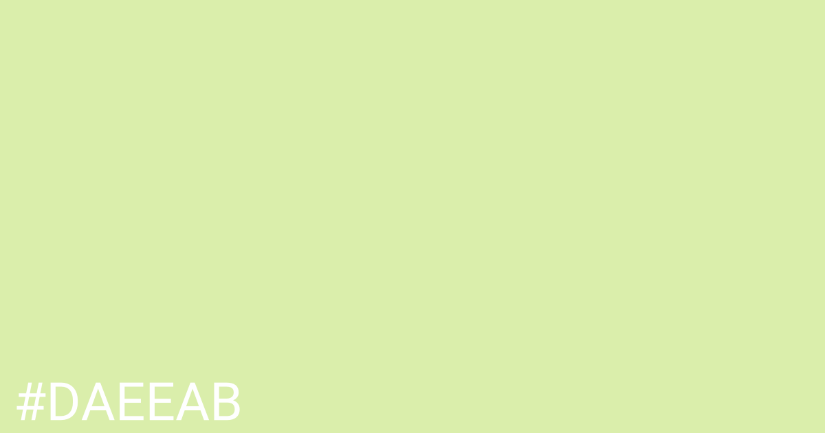 Hex color #daeeab graphic