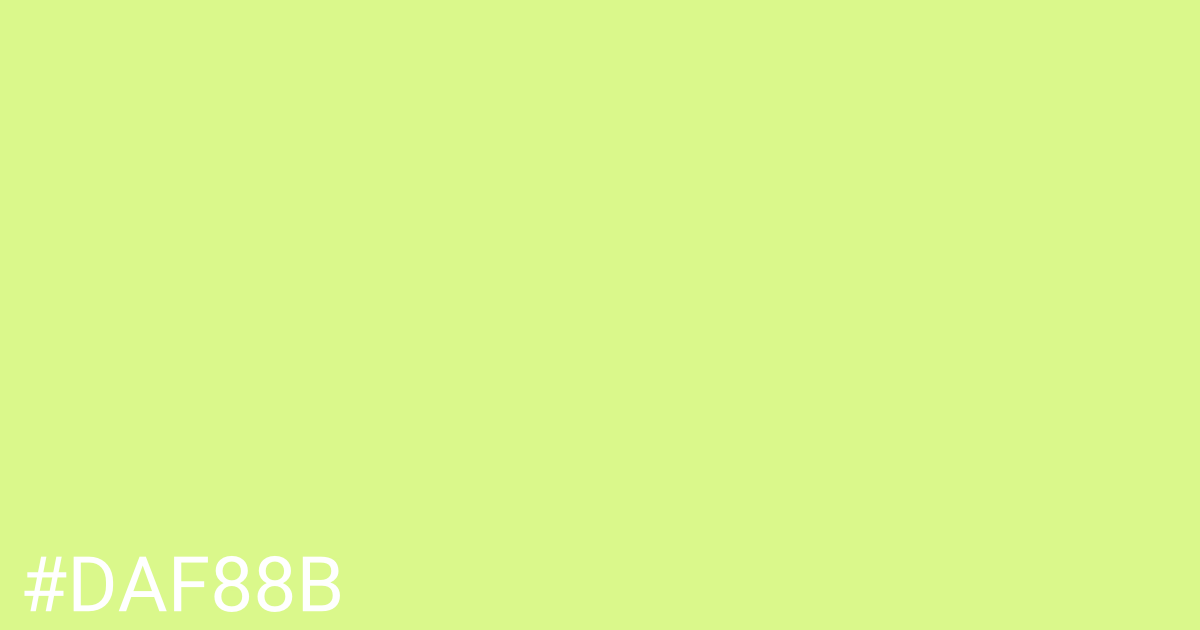 Hex color #daf88b graphic