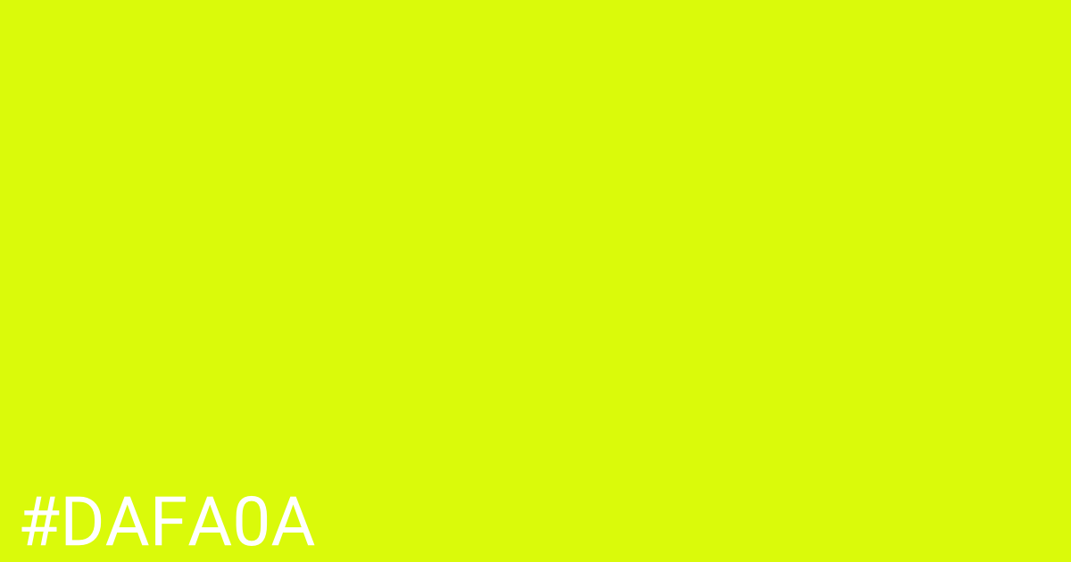 Hex color #dafa0a graphic