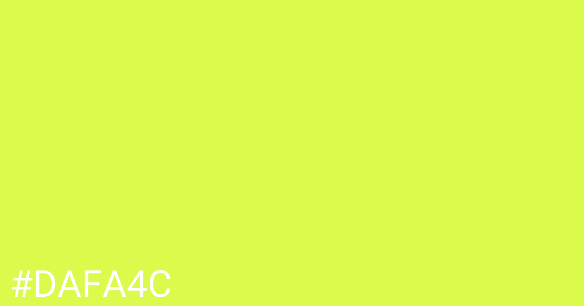 Hex color #dafa4c graphic